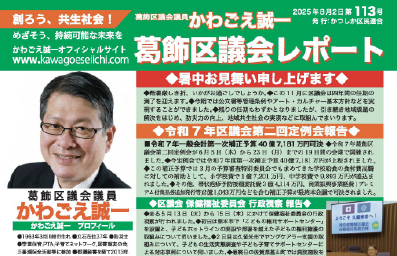 区議会レポートNo.113