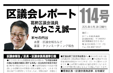区議会レポートNo.114